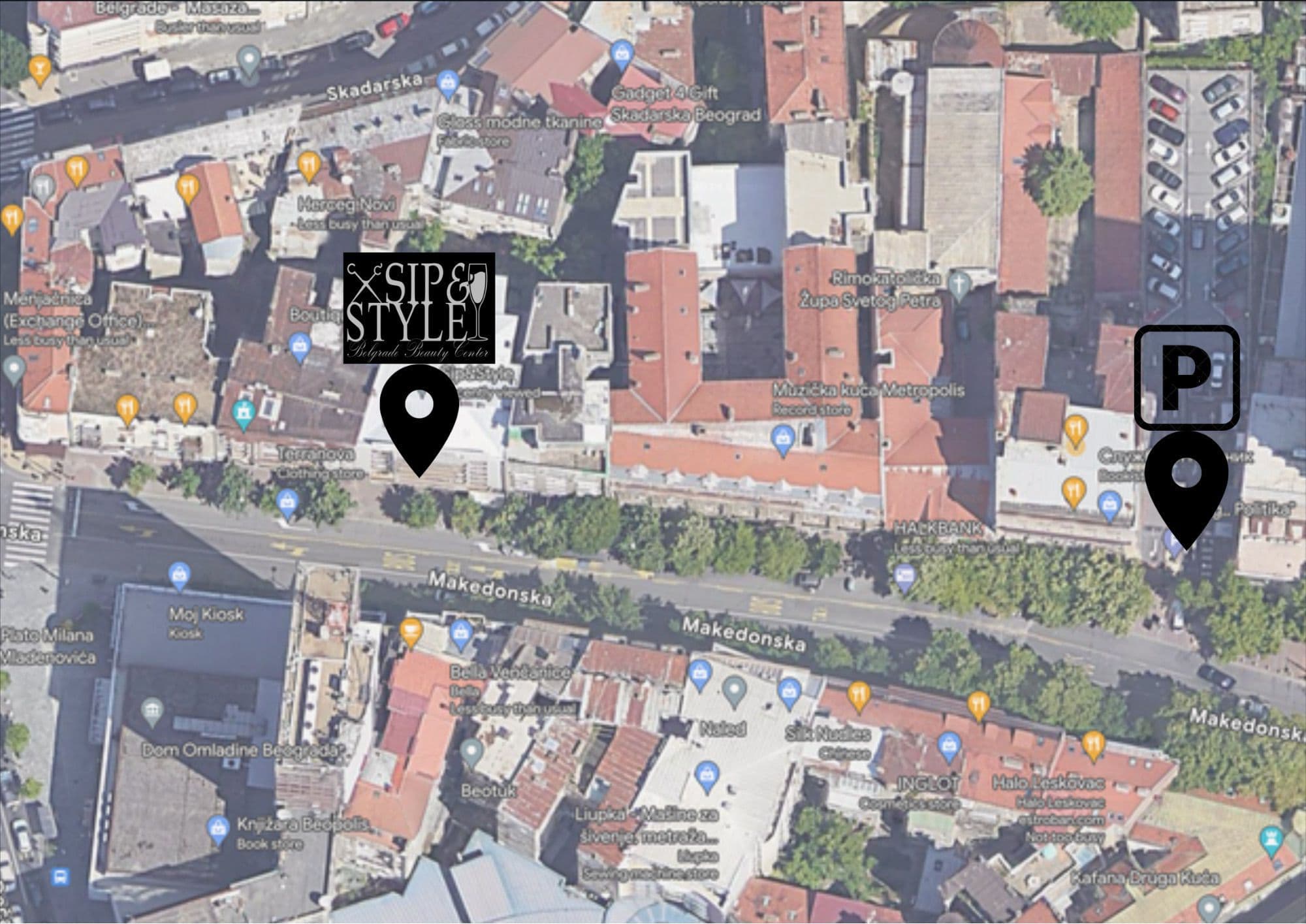 Parking near Makedonska 17 location